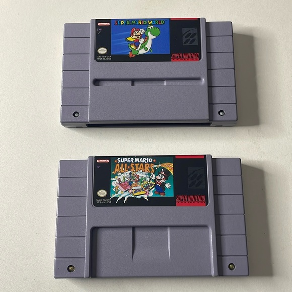 Nintendo Other - Super Mario World and Super Mario All-Stars for Super Nintendo. Tested Authentic